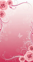 Naklejka premium pink floral background