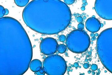 Flowing blue bubbles