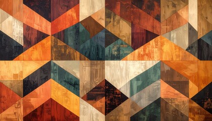 Afrohemian inspired abstract textile pattern with woven look, craft design background