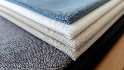 Handwoven fabric flat lay texture with natural fibers, craft surface background