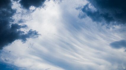 Fototapeta premium Cloud storm sky dark rain lightning thunder stormy typhoon nature light scene rainy atmosphere damage effect carbon dioxide dust air pollution 2.5 Pm, texture nature windstorm weather skyscape.