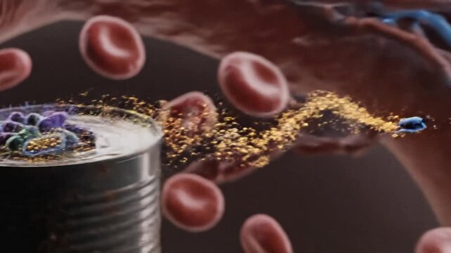 P609-Botulism Bacteria food contamination as a severe illness caused by Clostridium botulinum bacteria pr 4K 10s