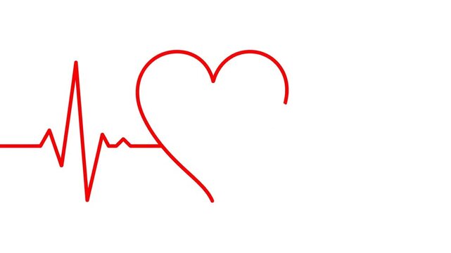 Continuous one line drawing of heart beat pulse line with love shape Heart care in single line draw illustration Editable stroke Heartbeat Continuous Line Art Illustration Illustration of a heart 4K