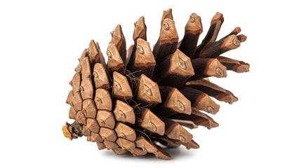 Natural Brown Pinecone Decor | Dried Forest Pinecone Isolated | Autumn Theme Pinecone Rustic | Traditional Christmas Pinecone | Detailed Texture Woody Pinecone | Seasonal Winter Holiday Pinecone | Org