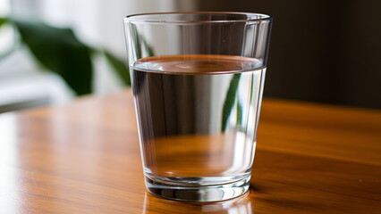 Clear Glass of Water &mdash; Hydration and Health Concept
