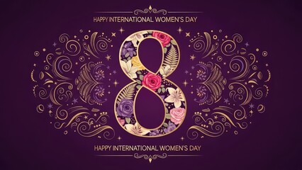 Happy International Womens Day Ornate Floral Decorative 8 Violet Empowerment Celebration.jpg