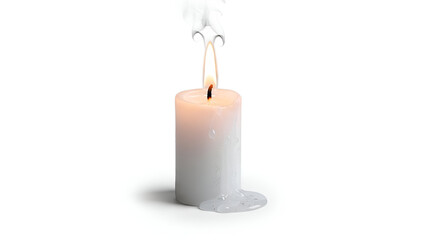 White Candle with Flame &mdash; Calm and Relaxing Light