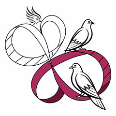 Obraz premium vector illustration of a bird