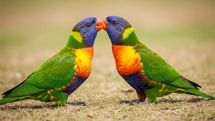 Australia day rainbow lorikeets celebrating unity and freedom