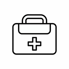 Obraz premium **First Aid Kit Icon Outline Vector PNG SVG Black and White**firstaid, kit, medical, icon, outline, vector, png, svg, black, white, emergency, health, medicine, cross, symbol, bag, suitcase, healthc