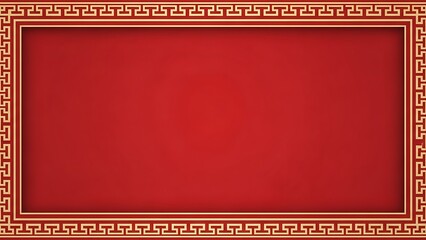 Elegant red and gold frame with copy space for design or presentation