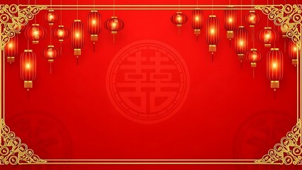Elegant red and gold lanterns design for festive celebrations and events