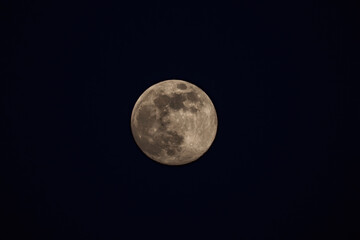 Obraz premium Full moon view from Antalya, Turkey