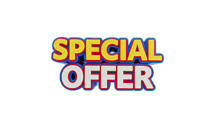 Fototapeta premium Special Offer Text 3D Rendering