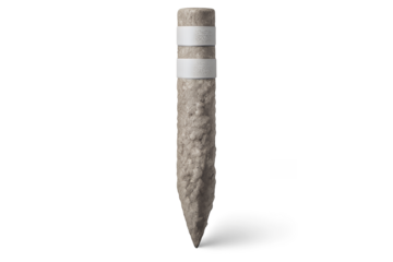 A sharp stainless steel blade with a black handle is isolated on a white background as a professional kitchen tool and shiny metal object for cutting food