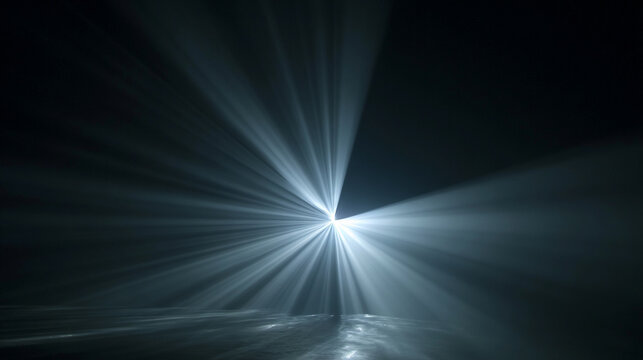 Abstract light rays radiate from a central source, creating a dynamic, luminous effect that conveys energy, focus, and movement for artistic or conceptual visuals - Powered by Adobe