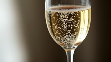 multidirectional. A delicate flute of sparkling wine with rising bubbles, elegant still life. bar promotions, beverage menus, designed for product packaging and bar promotions, inspires menu design.
