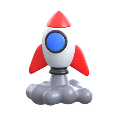 High quality 3d icon of spaceship, interstellar travel concepts illustration