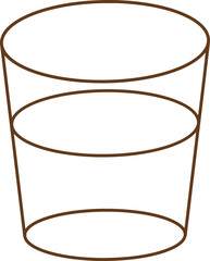 glass of milk line icon