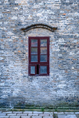 old window in the old wall