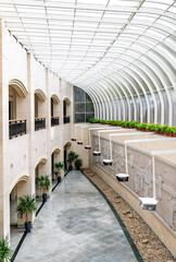 the courtyard of the palace of the alhambra granada