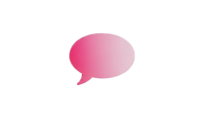 Pink Speech Bubble with Gradient
