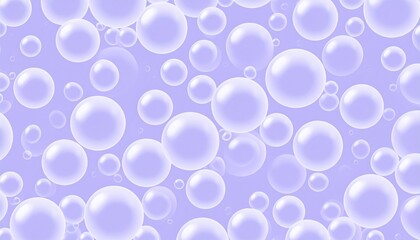 Numerous light spheres of varying sizes float on a purple background