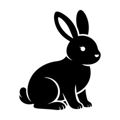Obraz premium Rabbit silhouette illustration cute animal