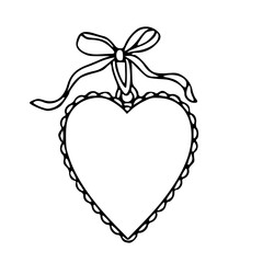 romantic vintage valentine locket drawing