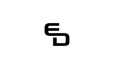 ED initial letters logo or ED monogram 