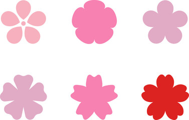 Sakura cherry, Peach, plum Blossom flower spring sale badge, flower icon blossom design, advertising banner, discount sticker template with space for text. Label market price tag. Decorative coupon