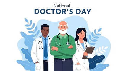 National doctor's day celebration with medical professionals