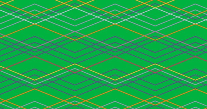 Digital animation of criss cross lines design in seamless pattern against black background