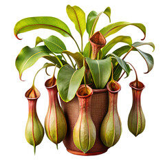 Nepenthes plant isolated on transparent background