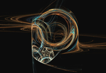 Crazy mystical coloured light effects. Incredible combinations of abstract light lines