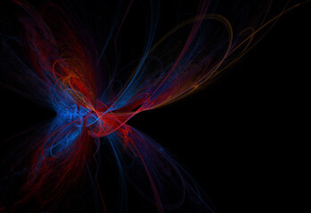 Crazy mystical coloured light effects. Incredible combinations of abstract light lines