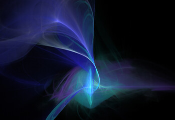 Crazy mystical coloured light effects. Incredible combinations of abstract light lines