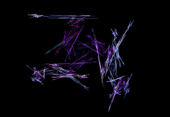 Crazy mystical coloured light effects. Incredible combinations of abstract light lines