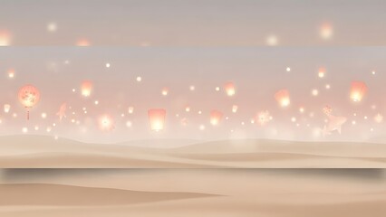 Abstract illustration of a dreamy soft focused background with glowing lights