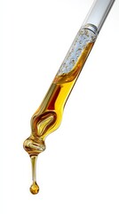 Macro Photography of a Glass Pipette with Liquid