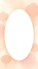 Elegant lantern background with an oval shape for text or graphic elements