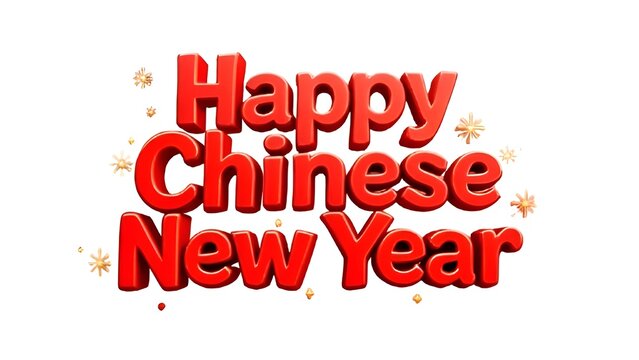 3D logo happy chinese new year