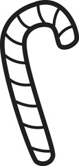 candy cane icon design illustration