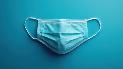 Blue Folded Surgical Face Mask