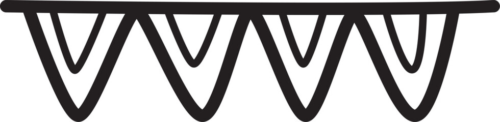 Flag ornament design illustration