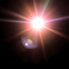 Authentic anamorphic lens flare with ring ghost effect