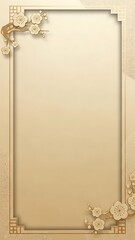 Elegant floral border design with empty space for text or graphics