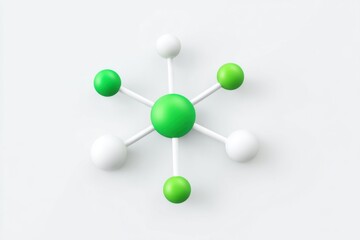 Obraz premium Colorful Molecule Representation on Clean Background for Science Concepts