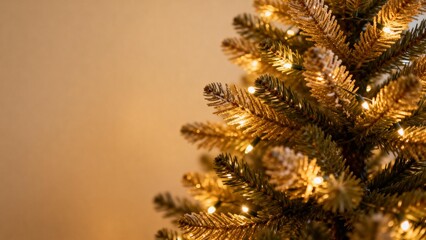 Closeup of a decorated Christmas tree