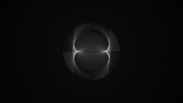 Mathematical String Theory 4K - Abstract Geometric Platinum Lines Loop